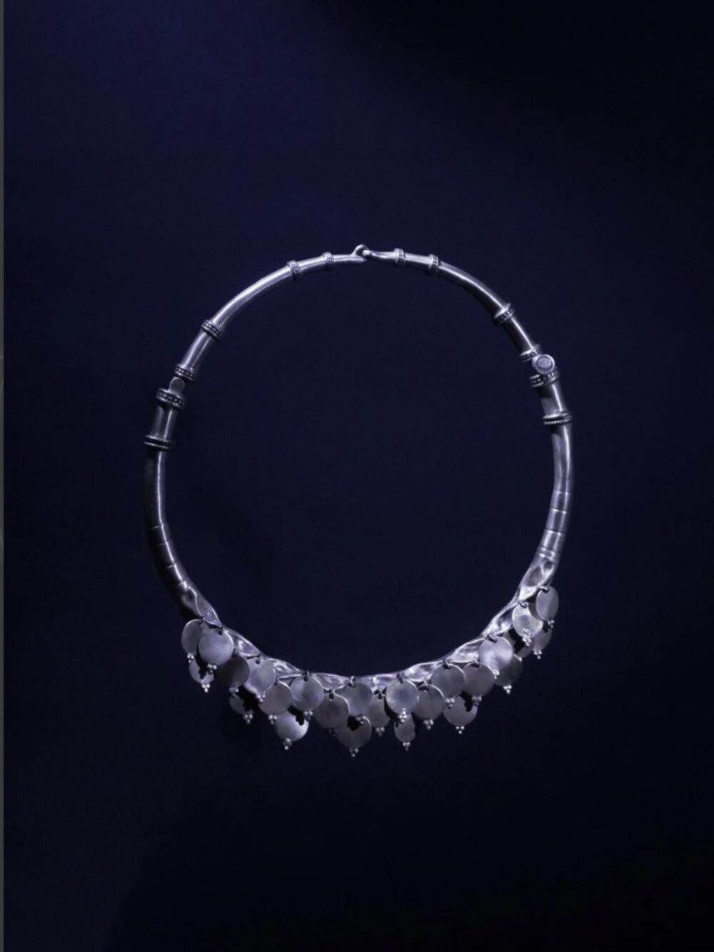 Bhavya Ramesh handmade 925 Sterling Silver Shimmer Shield Necklace choker